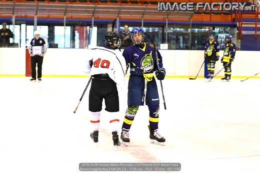 2019-10-06 Hockey Milano Rossoblu U15-Pinerolo 0181 Maxim Koka